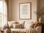 The Benediction — framed print styled in a room