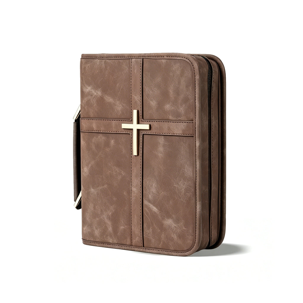Bible Cover with Handle, Brown