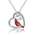 Cardinal Pendant Necklace, Angels Are Near (classic heart)
